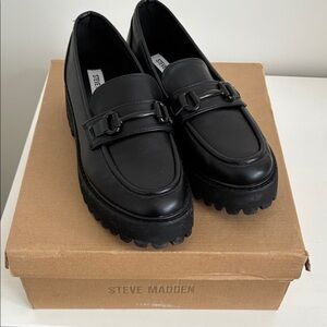 Steve Madden Black Loafers